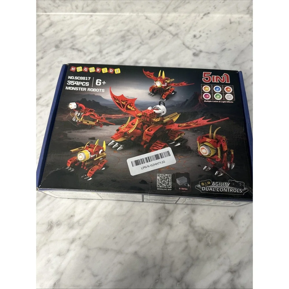 HOGOKIDS 5-in-1 Dragon Robot Building‎ Toys Monster Robots NO.SC8817 Brand New